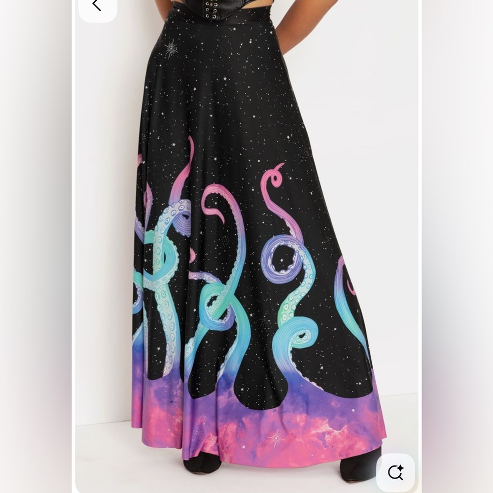 Blackmilk Space tentacles maxi skirt